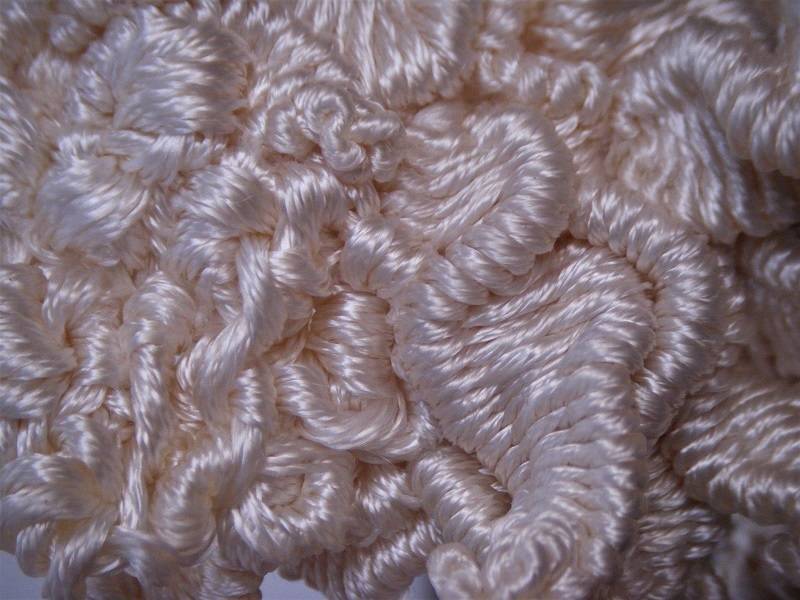 zoom matière sculpture textile, sculpture fibre, madrigal b dentelle